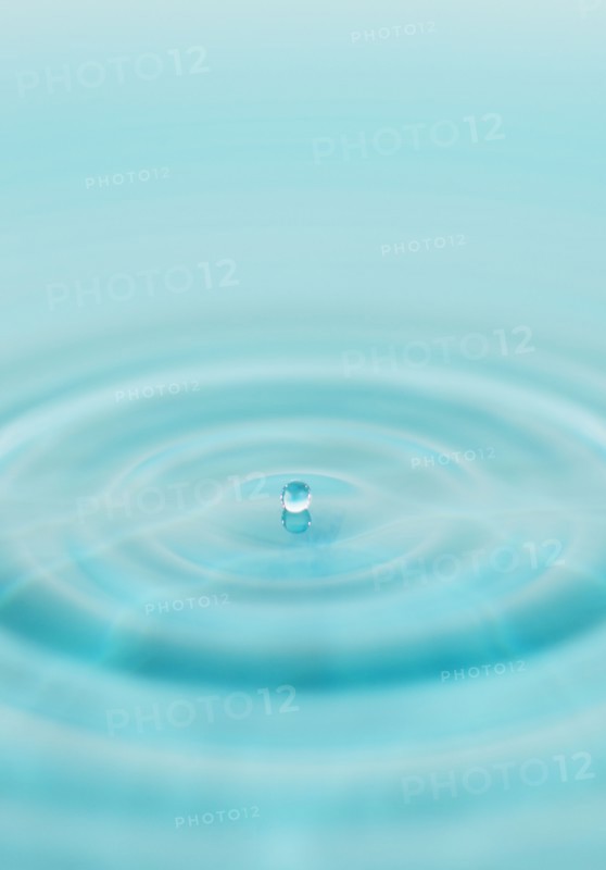 Drop falling into water.
