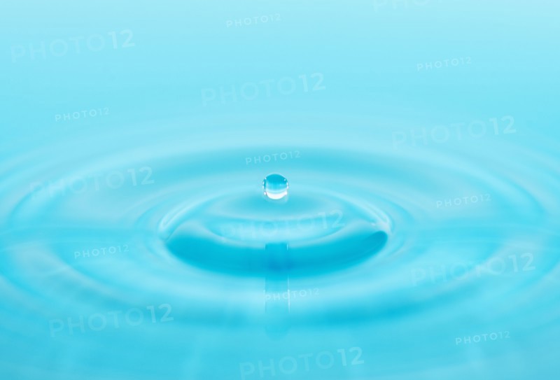 Drop falling into water.