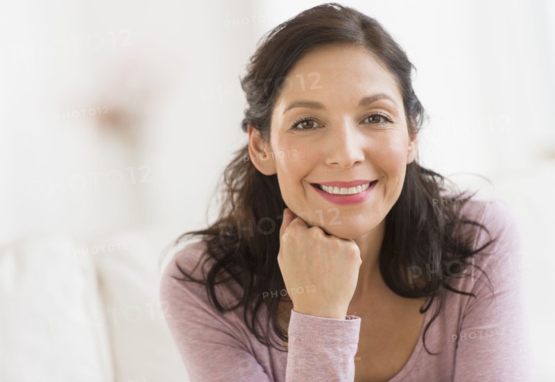 Portrait of smiling woman.