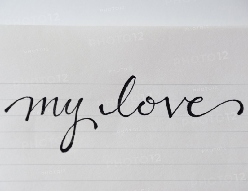 Studio shot of love letter. 
Photo : Jamie Grill