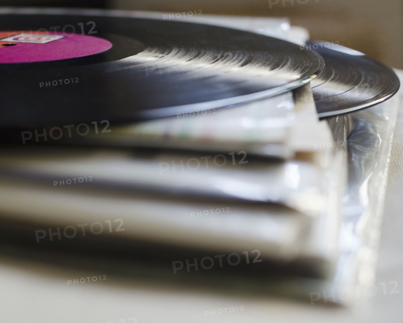 Stack of records. 
Photo: Jamie Grill