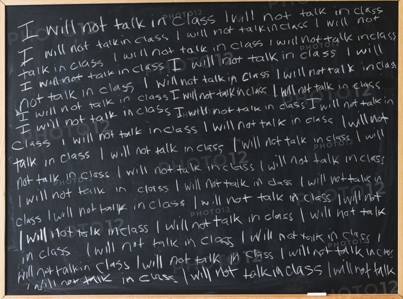 Blackboard with writing lines. 
Photo: Jamie Grill