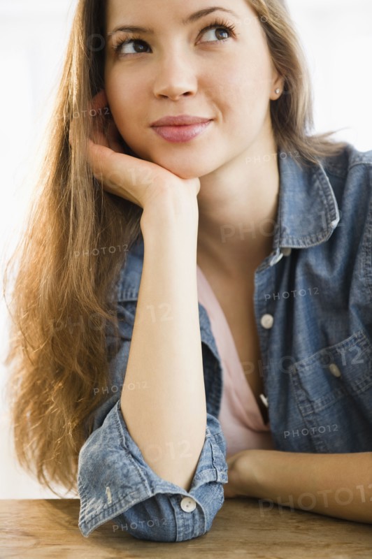 Woman leaning on elbow. 
Photo: Jamie Grill