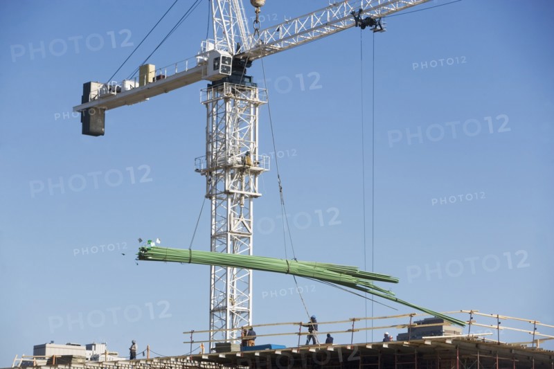 Crane on construction site. 
Photo : fotog