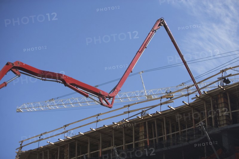 Cranes on construction site. 
Photo : fotog