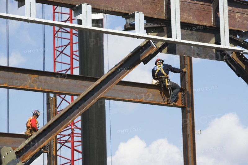 Male workers on construction site. 
Photo: fotog