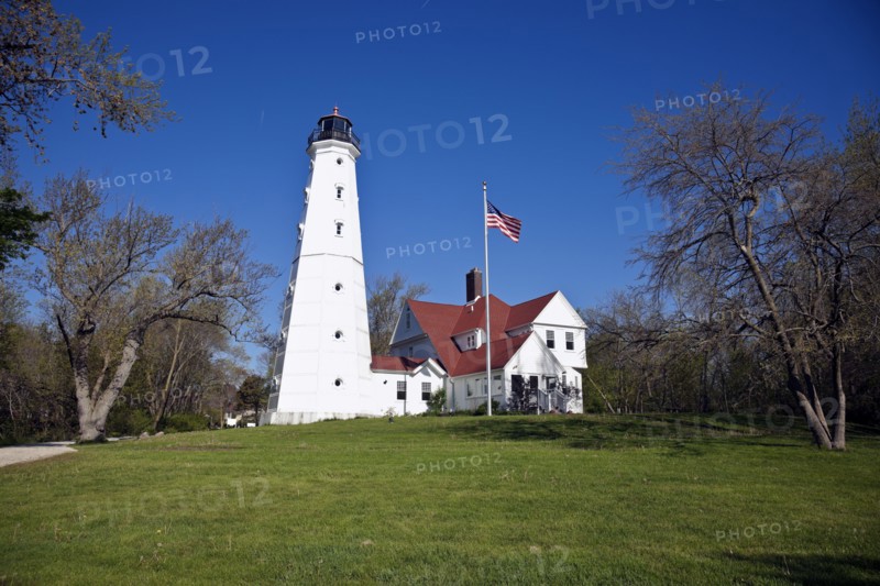 USA, Wisconsin, Milwaukee, View of Milwaukee lighthouse. 
Photo : Henryk Sadura