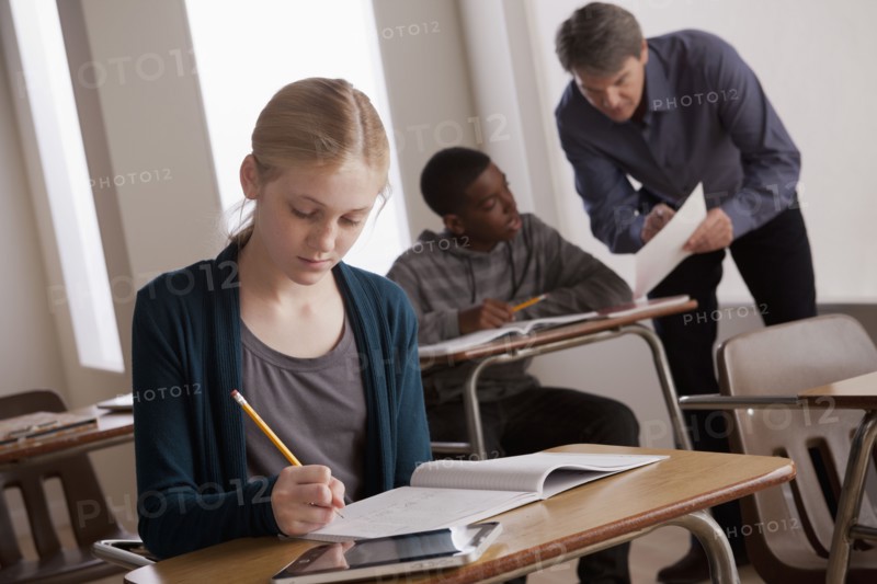 Teenagers(14-15) at school. 
Photo : Rob Lewine