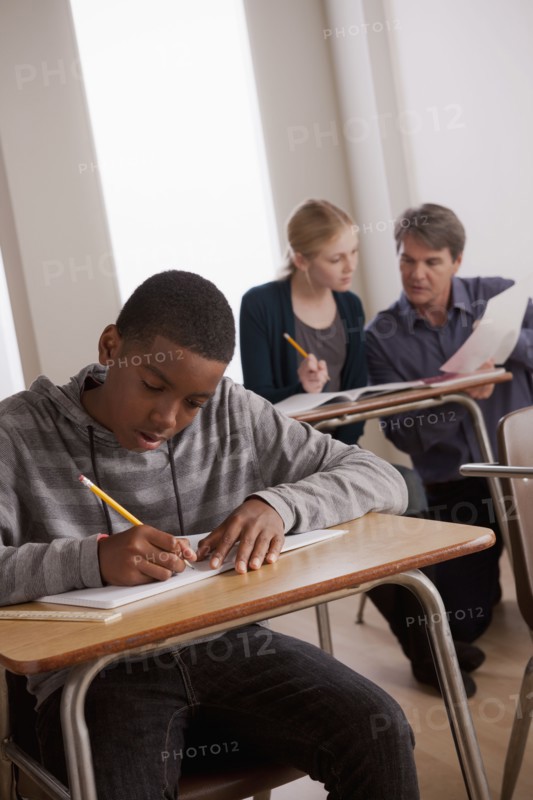 Teenagers(14-15) at school. 
Photo : Rob Lewine