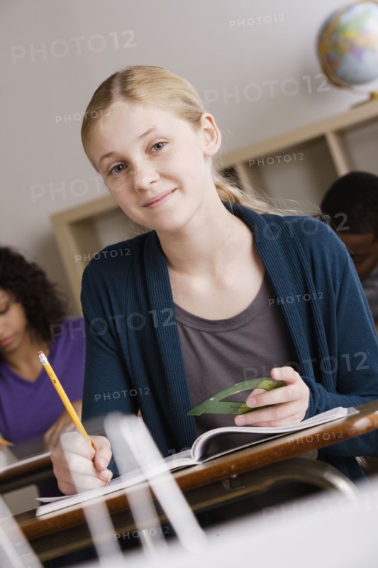 Teenage students (14-15, 16-17) at school. 
Photo: Rob Lewine
