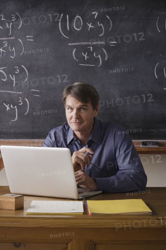 Portrait of maths teacher. 
Photo : Rob Lewine