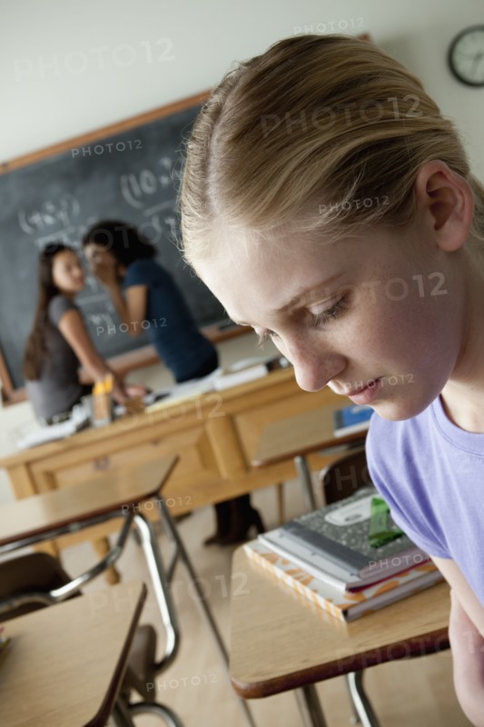Teenage girls (14-15, 16-17) at school. 
Photo: Rob Lewine