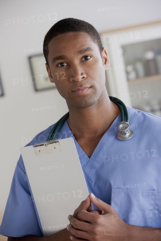 Portrait of young doctor. 
Photo : Rob Lewine