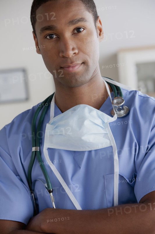 Portrait of young doctor. 
Photo : Rob Lewine