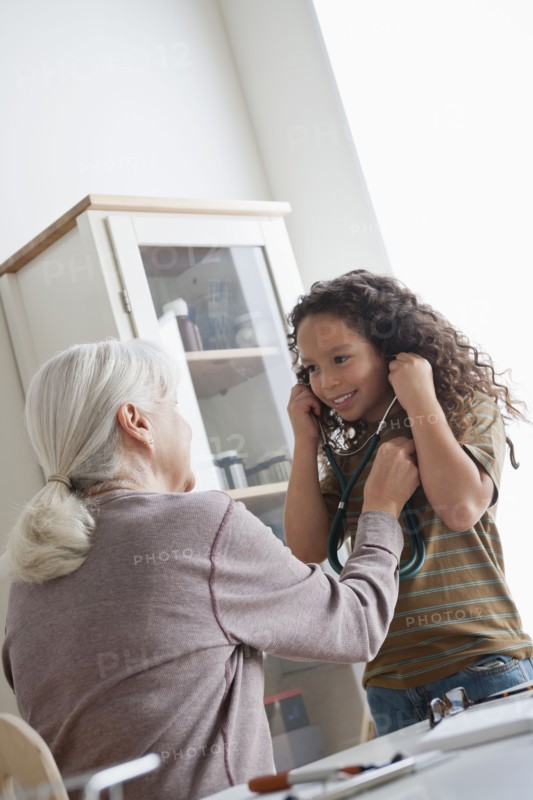 Girl (8-9) at doctor's office. 
Photo: Rob Lewine