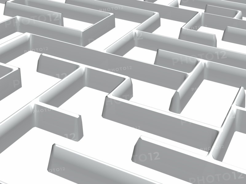 Digitally generated background with labyrinth theme. 
Photo: Calysta Images