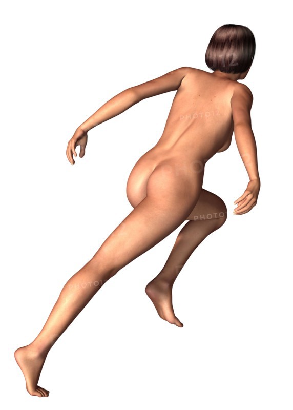 Digitally generated image of running female representation. 
Photo : Calysta Images