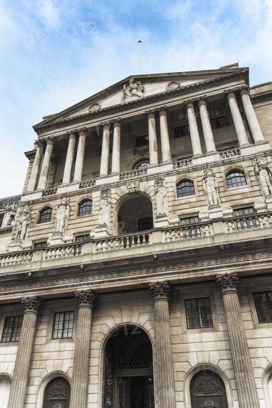 UK, London, Bank of England and Royal Exchange.