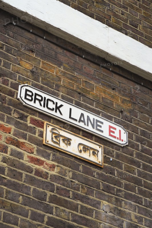UK, London, Brick Lane sign.