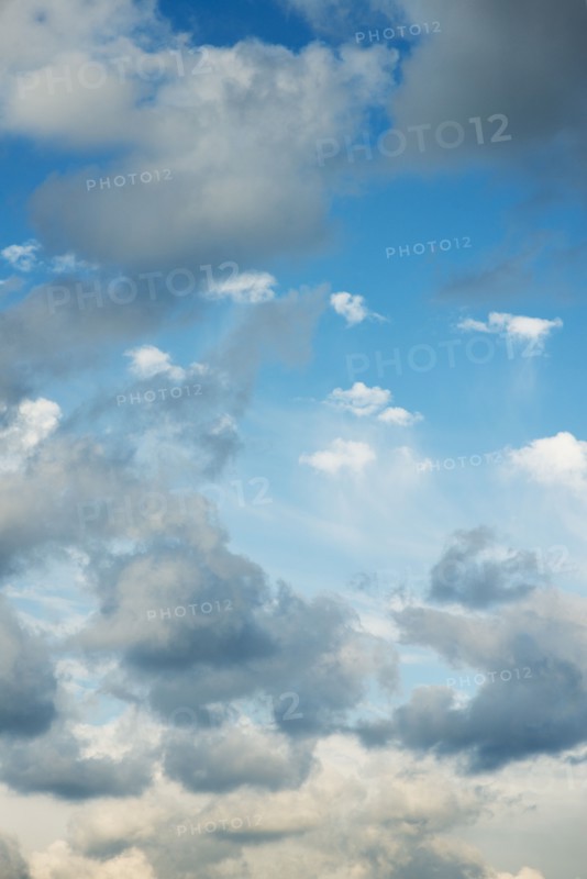 Blue sky with clouds.