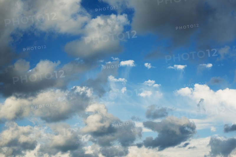 Blue sky with clouds.