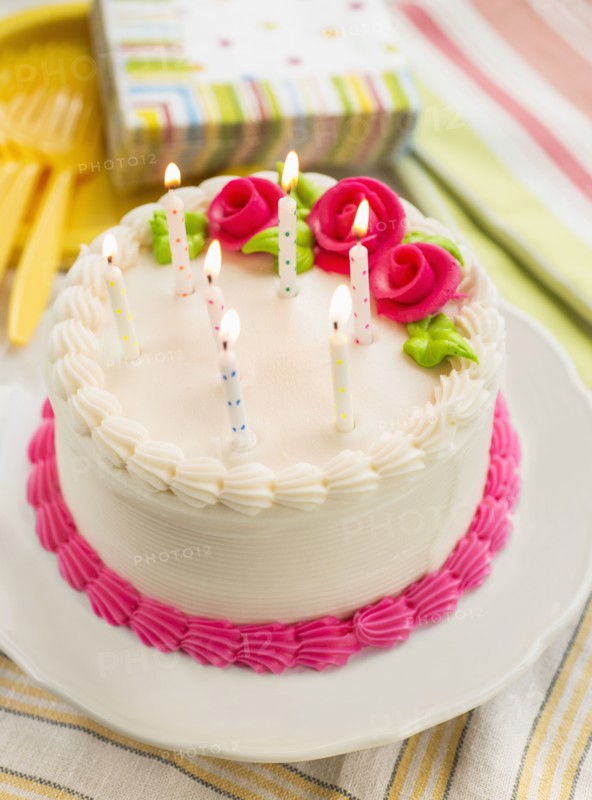 Cake with candles.