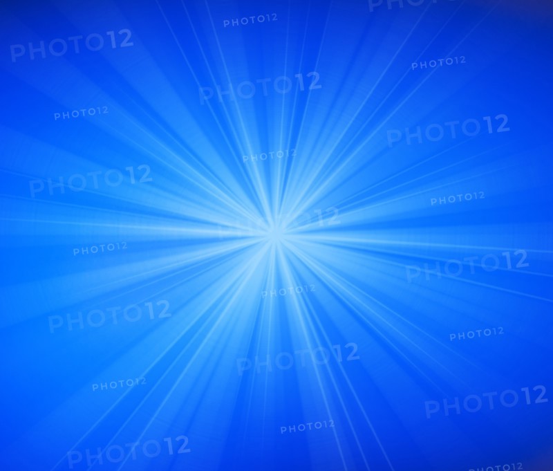 Glowing star on blue.