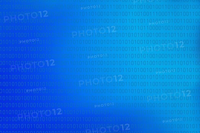 Blue background representing binary code.