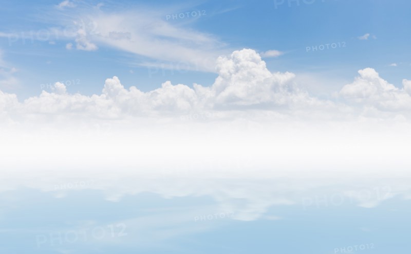 Blue sky and white clouds.