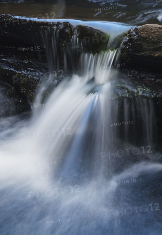 USA, New York City, Central Park, Scenic waterfall.