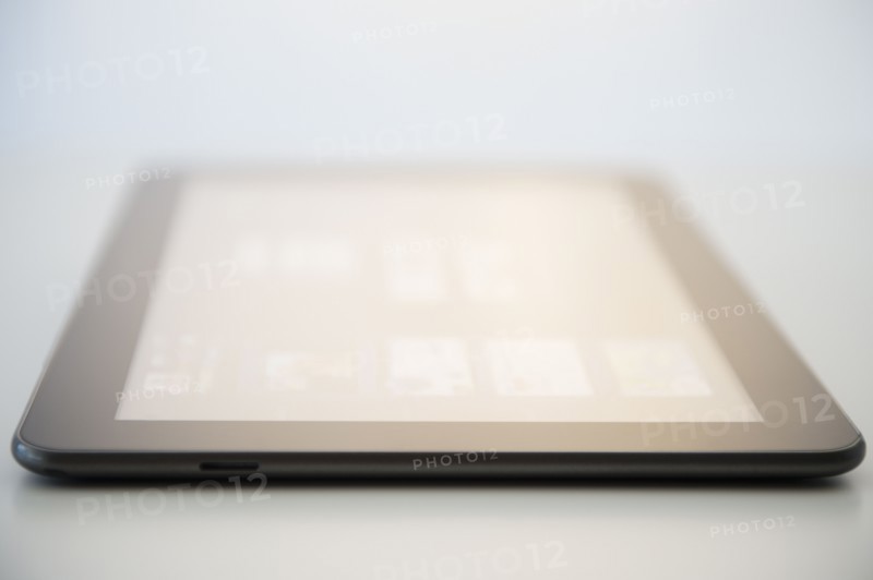 Studio Shot of tablet PC. Photo : Jamie Grill