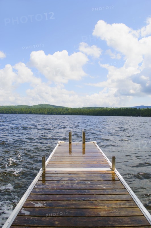 View of lake with wooden jetty. Photo: Daniel Grill
