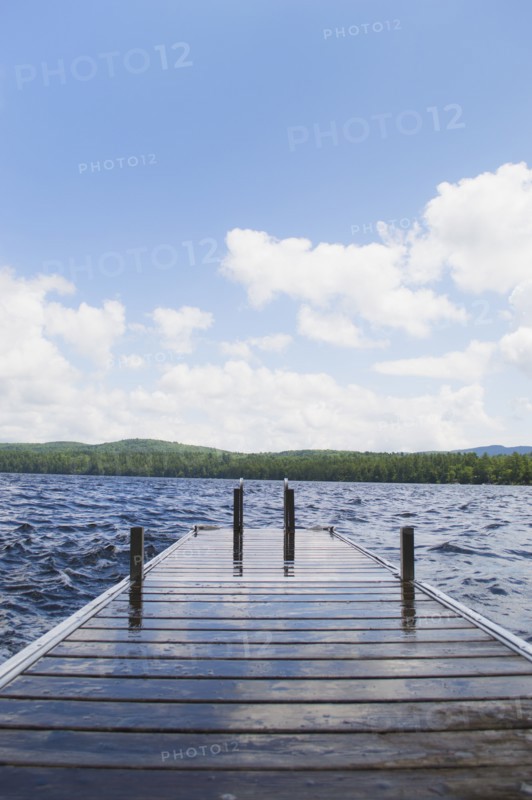 View of lake with wooden jetty. Photo: Daniel Grill