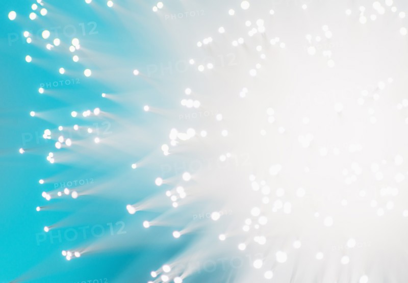 Fiber optic glowing, studio shot.