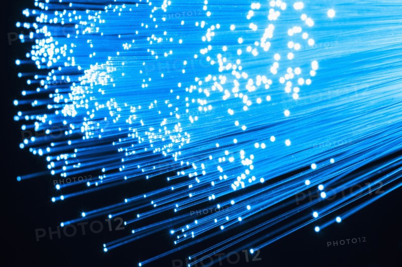 Fiber optic glowing, studio shot.