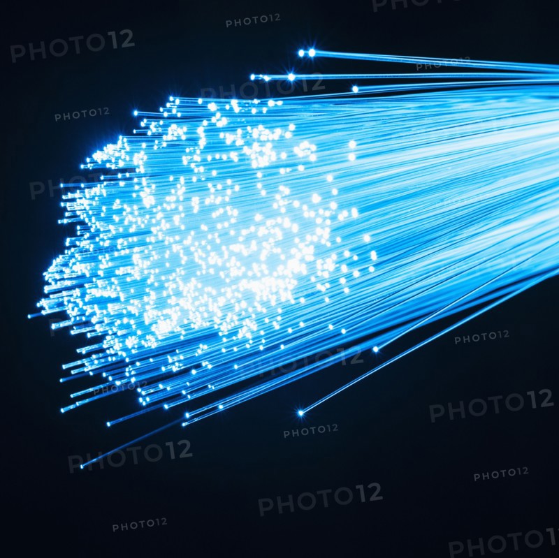 Fiber optic glowing, studio shot.