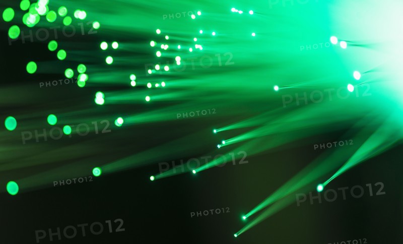 Fiber optic glowing, studio shot.