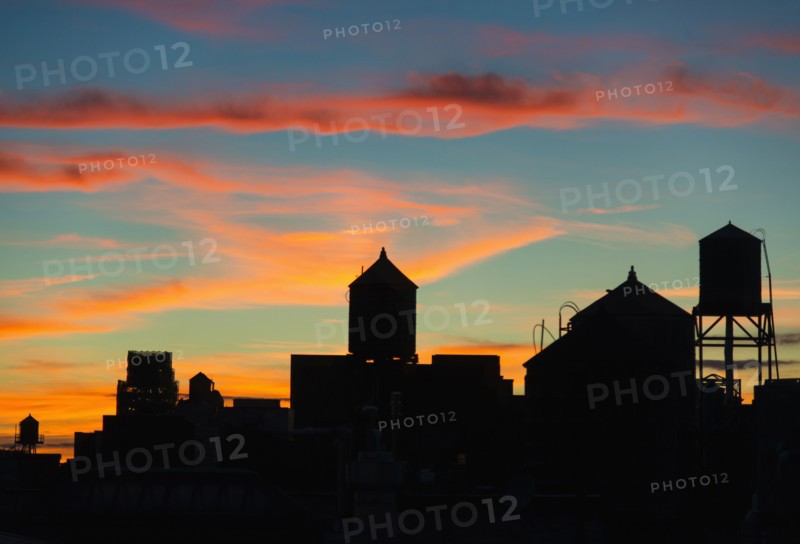 Skyline at sunset.