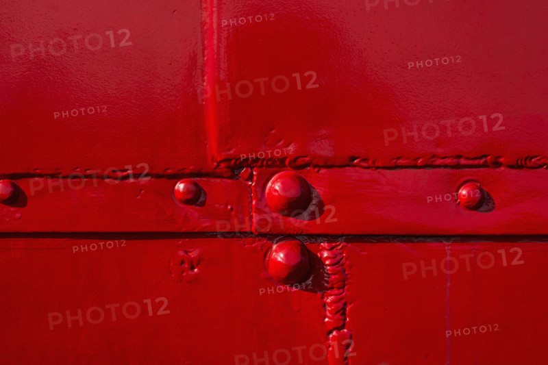 Detail of red tugboat.