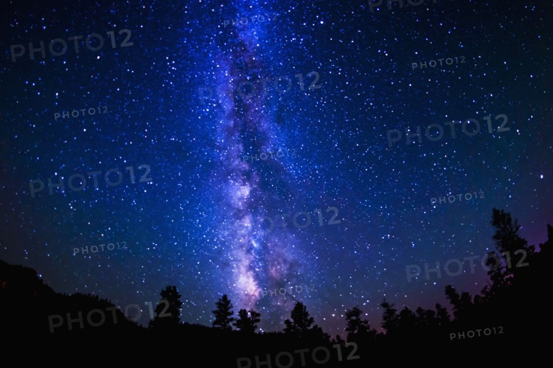Milky Way above canyon.