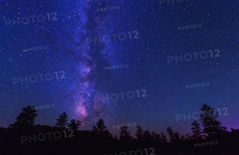 Milky Way above canyon.