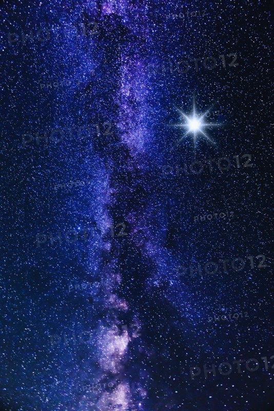Milky way and big bright star.