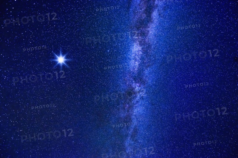 Milky Way and bright star.