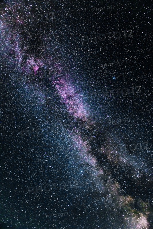 Milky way on night sky.