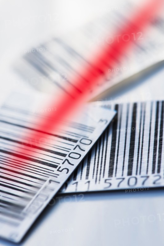 Close up of bar codes, studio shot.