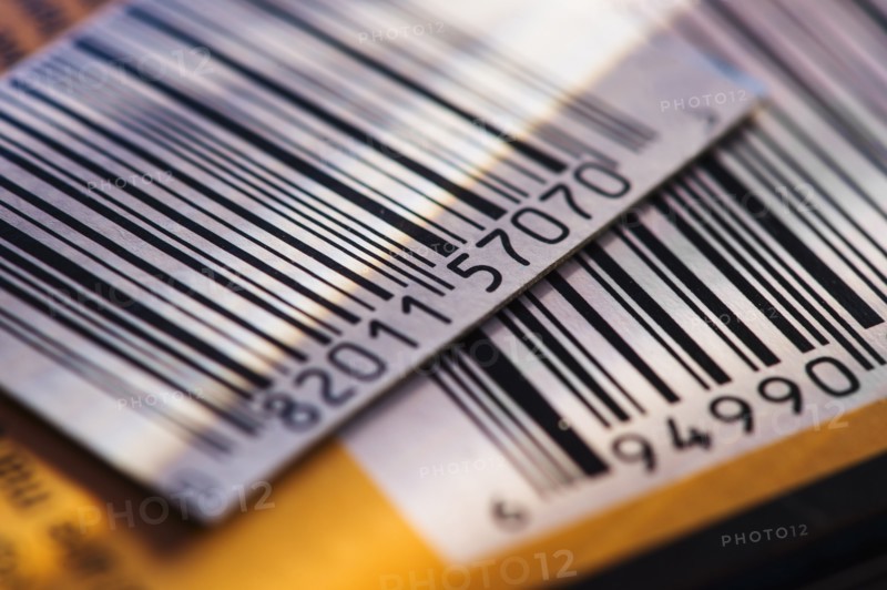 Close up of bar codes, studio shot.