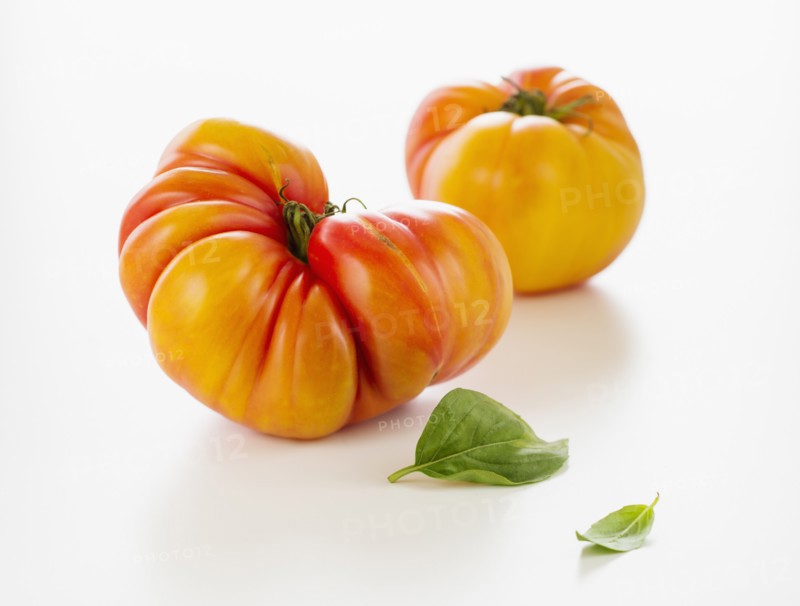 Heirloom tomatoes, studio shot.