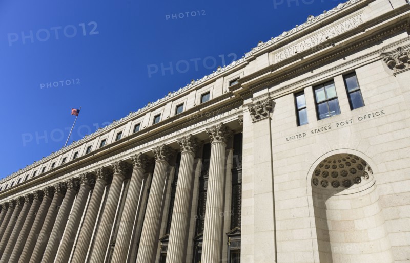 American post office building.