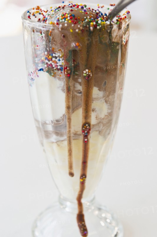 Studio shot of melting ice cream. Photo: Jamie Grill