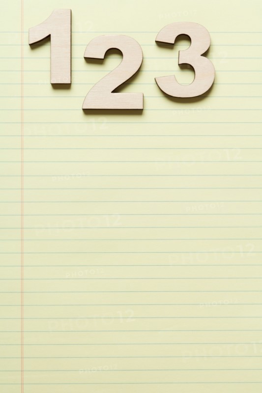 Numbers 1, 2 and 3 on legal pad. Photo: Kristin Duvall